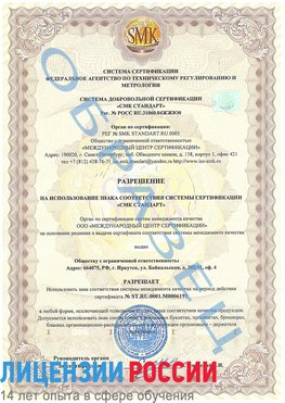 Образец разрешение Пушкино Сертификат ISO 50001